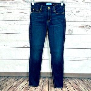 7 For All Mankind Blue Skinny Jeans